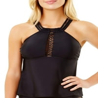 Női szilárd highneck tankini teteje