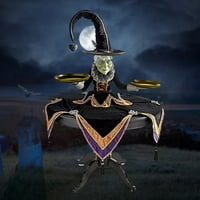 Fairnull Halloween Boszorkány asztali szerver Cupcake boszorkány kijelző állvány hátborzongató boszorkány gyanta szobor