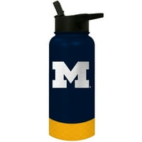 Michigan márka oz kék és fekete NCAA rozsdamentes acél vizes palack széles Szájfedéllel