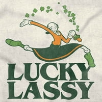 Olive Oyl St Paddys Lucky Lassy Női grafikus póló pólók Brisco márkák X