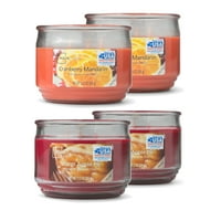 Mainstays meleg alma pite és áfonya mandarin 3-WOCK illatos edény gyertya, 11. Oz., 4-Pack