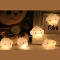 Bicoasu String fények rajzfilm Hold ablak függöny fények String lámpa Party dekoráció LED gyöngyökkel