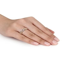 Carat T.W. Gyémánt sárga színű sterling ezüst lánc linkgyűrű
